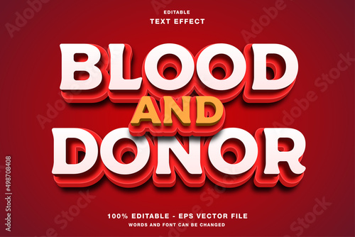 Blood and Donor Bold 3D Text Effect