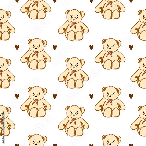 Seamless pattern of cute li...