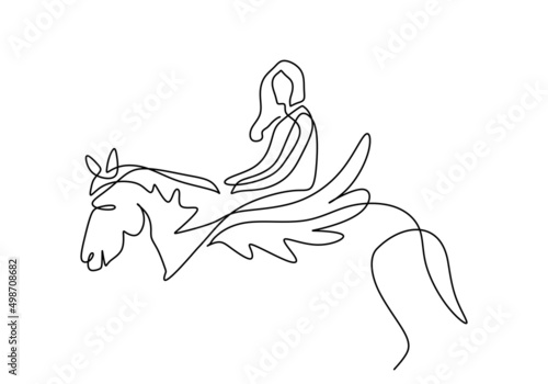 One continuous single line ...