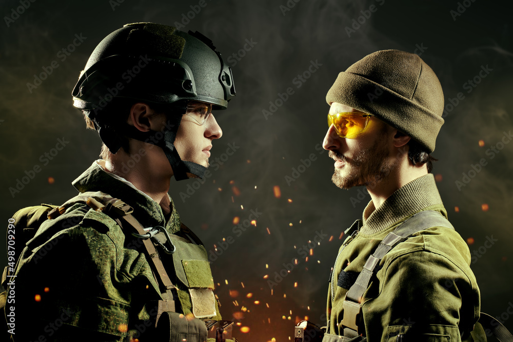 two confronting sides two confronting sides