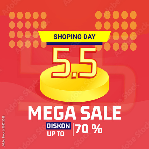 mega sale illustration podium 