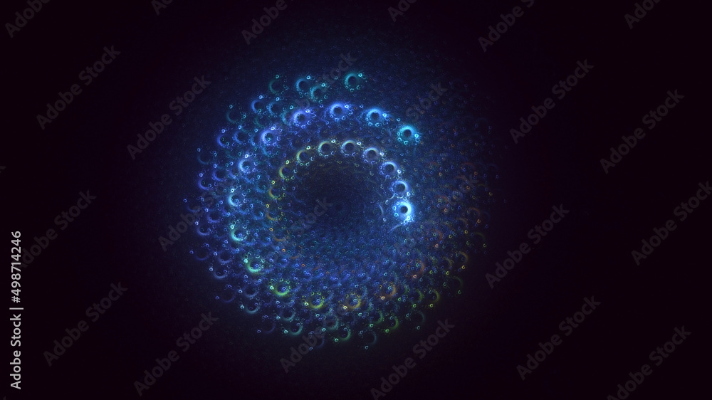 3D rendering abstract round light background