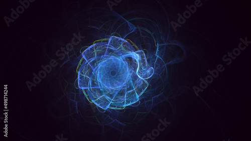 3D rendering abstract round light background