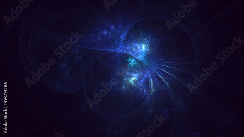Wallpaper Mural 3D rendering abstract multicolor fractal light background Torontodigital.ca