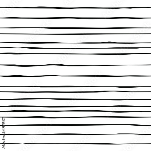 Abstract irregular striped background. Seamless pattern.  Set of vector wavy lines. Hand drawn wavy lines. Vector illustration isolated on white 