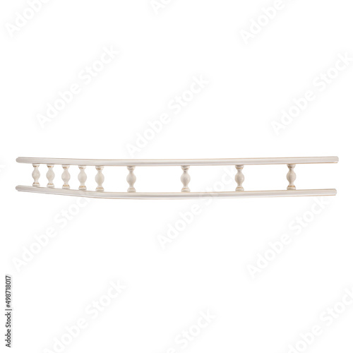 Wooden facade for kitchen furniture on a white isolated background. Decorative element for furniture.