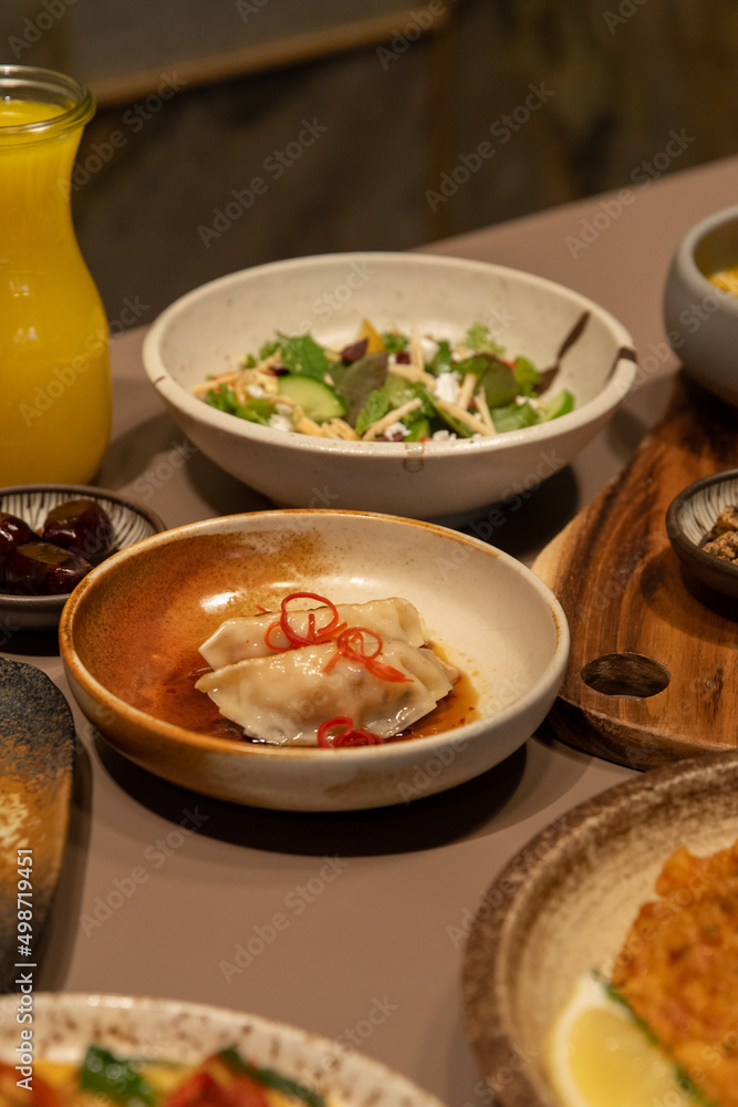 Iftar food menu with juice, dates, and laban Iftar food menu with juice, dates, and laban