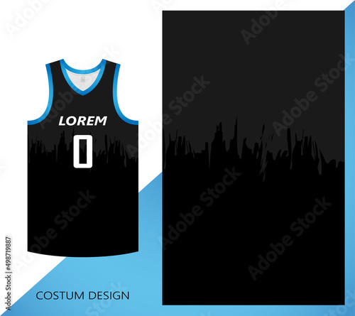 basketball jersey pattern design template. black abstract background for fabric pattern. basketball, running, football and training jerseys. vector illustration