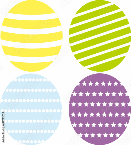 Vector illustration of Easter eggs