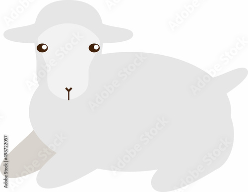Vector illustration of Lamb isolated