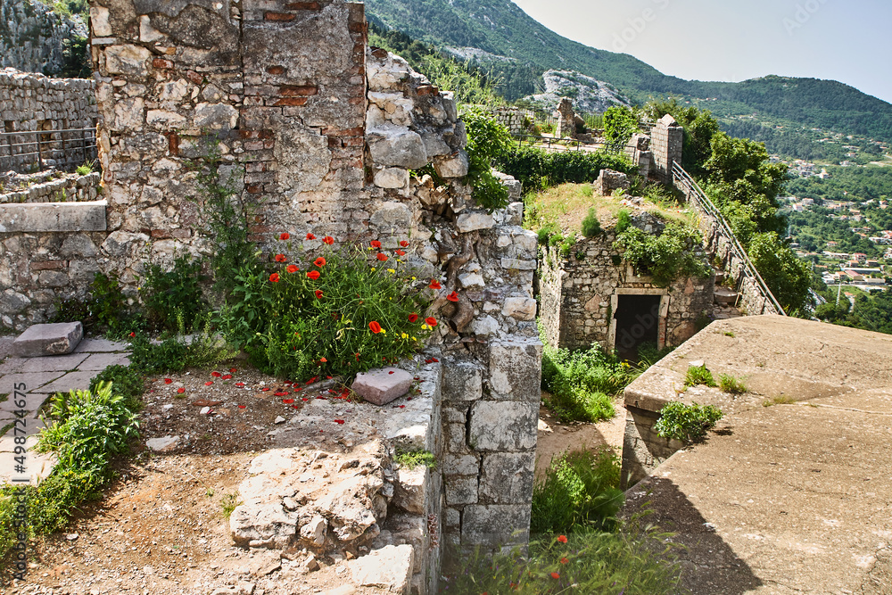 Montenegro, Kotor, Festung, Ruine.