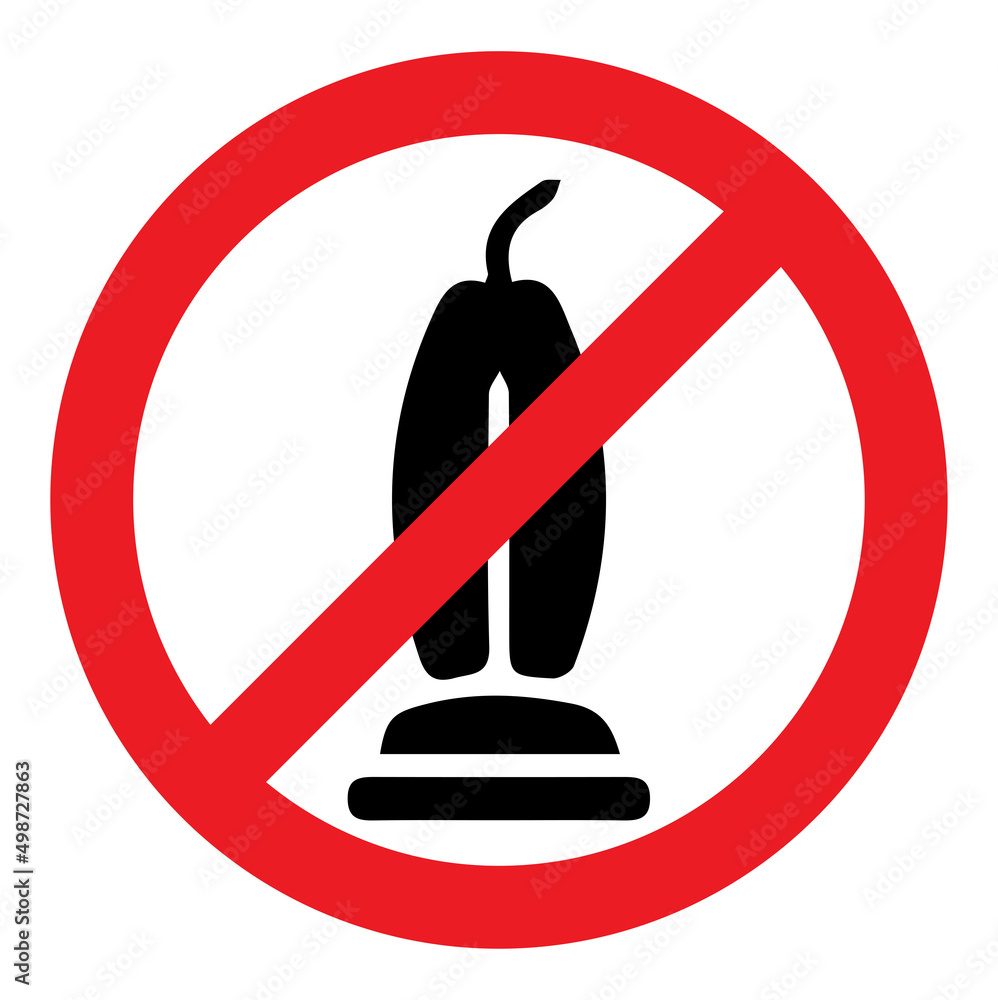 Grafika wektorowa Stock Do not use Upright Vacuum cleaner, Upright