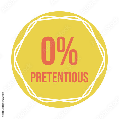 0 per cent pretentious company label design