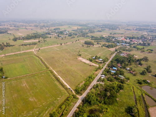 top view my farm from sky