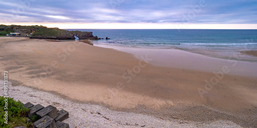 Beach of San Antolín, Protrected Landscape of the Oriental Coast of Asturias, Naves, Llanes, Asturias, Spain, Europe photo