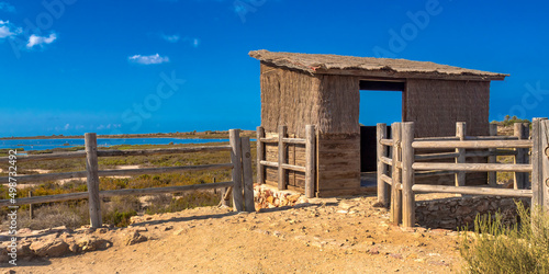 Las Salinas Ornithological Viewpoint, Salinas de Cabo de Gata, Wetland Ramsar Site, Cabo de Gata-Níjar Natural Park, UNESCO Biosphere Reserve, Almería, Andalucía, Spain, Europe
