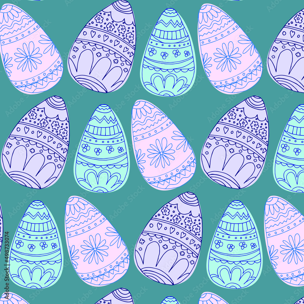 Easter egg seamless pattern. Spring holiday background for printing on fabric, paper for scrapbooking, gift wrap and wallpapers. Easter egg seamless pattern. Spring holiday background for printing on fabric, paper for scrapbooking, gift wrap and wallpapers.