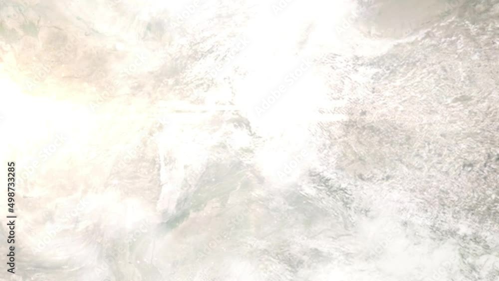 Earth zoom in from outer space to city. Zooming on Sialkot, Pakistan. The animation continues by zoom out through clouds and atmosphere into space. Images from NASA Earth zoom in from outer space to city. Zooming on Sialkot, Pakistan. The animation continues by zoom out through clouds and atmosphere into space. Images from NASA