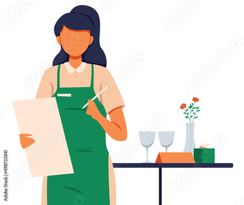 Waitress Taking Order