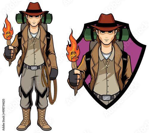 Explorer Archeologist Mascot