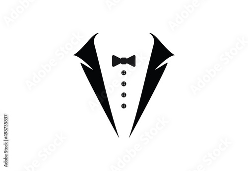 Tuxedo Man Logo Symbols Black Icons Template photo