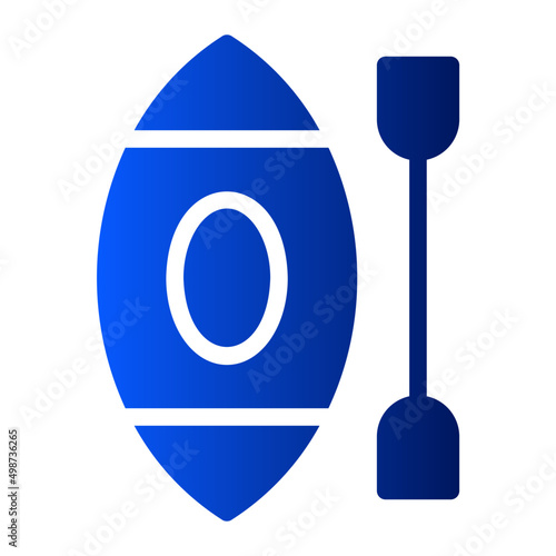 canoe gradient icon
