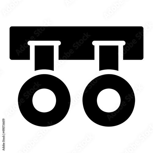 gymnastic rings glyph icon