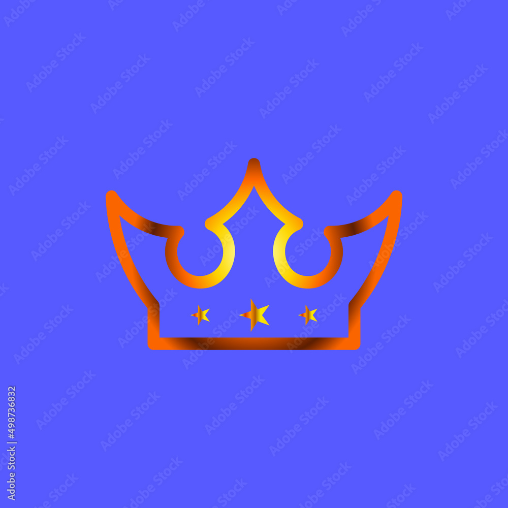 blue star with crown, Star golden crown illustration with purple background vector template blue star with crown, Star golden crown illustration with purple background vector template