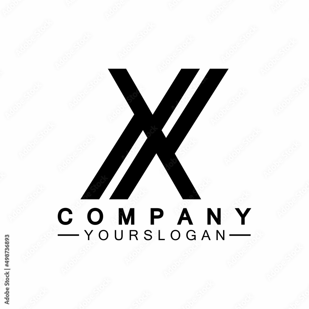 Obraz premium X Letter Logo Template vector icon