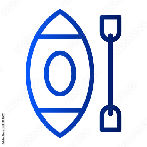 canoe gradient icon