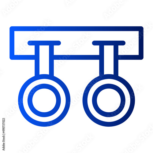 gymnastic rings gradient icon
