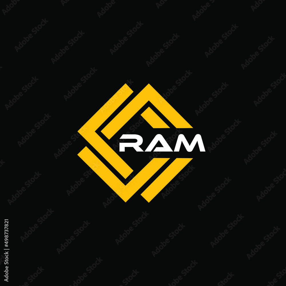 RAM 3 letter design for logo and icon.RAM monogram logo.vector ...