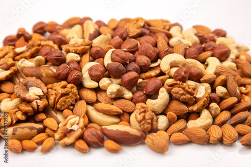 The assorted nuts. vitamin vegetarian food