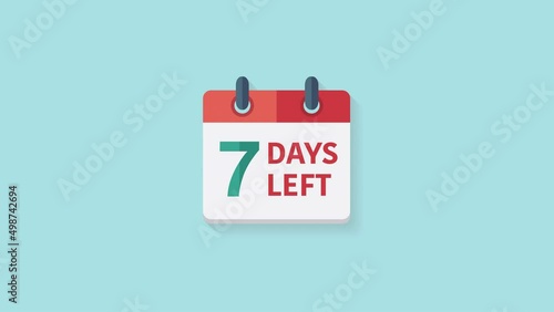 Days Left, countdown. Animation countdown days 