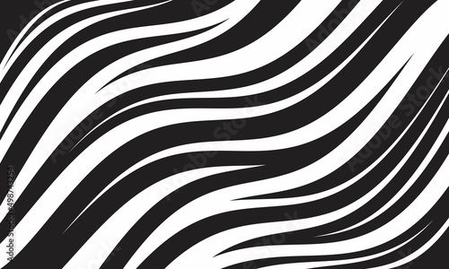 Simple black and white background with zebra skin pattern © Galih Prihatama