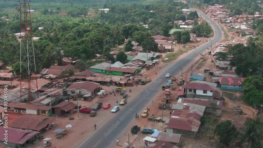 Aerial landscape of of William Town, Liberia Aerial landscape of of William Town, Liberia