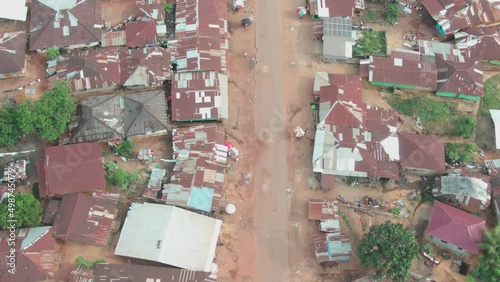 Streets of Tubmanburg in Bomi County, Liberia, West Africa photo