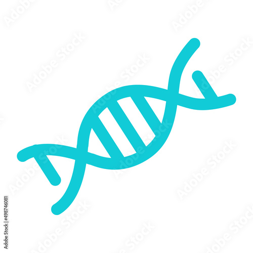 DNA ladder like structure semi flat color vector object. Full sized item on white. Information molecule. Coiled configuration. Simple cartoon style illustration for web graphic design and animation