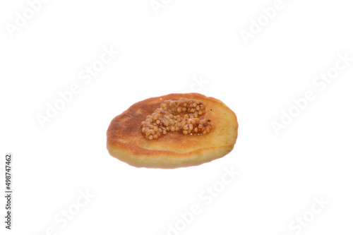 pancakes isolated on white background