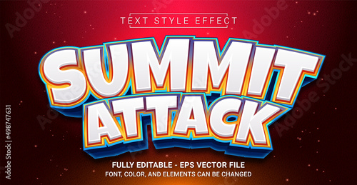 Summit Attack Text Style Effect. Editable Graphic Text Template.