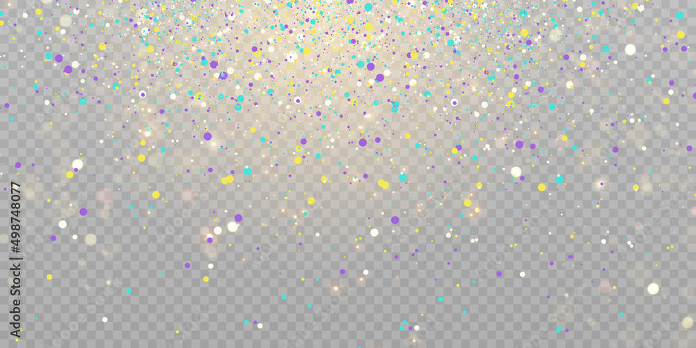 Multicolored background Kaleidoscope Tinsel. Shiny celebration template. Pink Glitch Confetti.