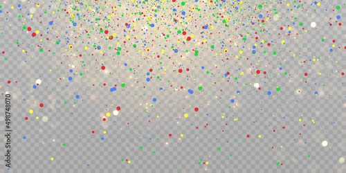 Multicolored background Kaleidoscope Tinsel. Shiny celebration template. Pink Glitch Confetti.