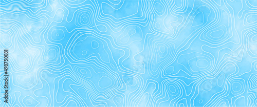Abstract Topography background and map with luminous curved lines. 3D Topographic map background concept. Topo contour map and topographic texter background.