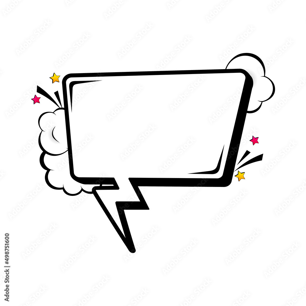 Comic empty speech bubbles on halftone dots background in retro pop art style. Vector illustration Comic empty speech bubbles on halftone dots background in retro pop art style. Vector illustration