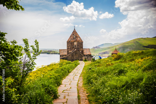 Sevanavank is a monastic complex located on a peninsula at the northwestern shore of Lake Sevan in the Gegharkunik Province of Armenia, not far from the town of Sevan. photo