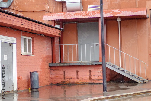 A fragment of a building in an incomprehensible style