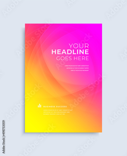 Modern abstract poster cover design vector template. Trendy light lines effect composition for flyers, banners, brochures and reports. © Виктория Суханова