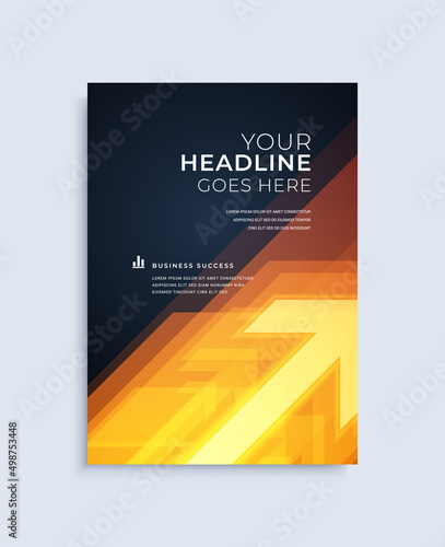 Modern abstract poster cover design vector template. Trendy geometric shapes effect composition for flyers, banners, brochures and reports.