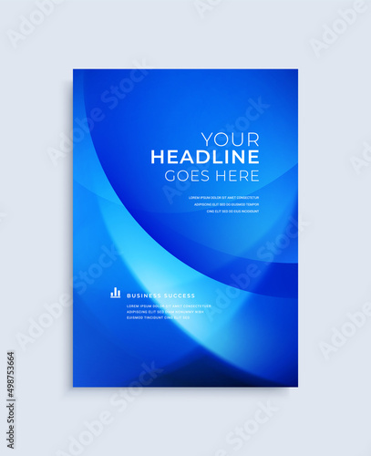 Modern abstract poster cover design vector template. Trendy light lines effect composition for flyers, banners, brochures and reports.