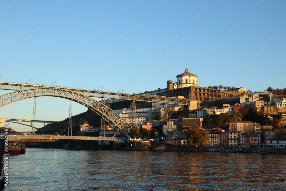 Sunset at the Porto City Bridge Sunset at the Porto City Bridge